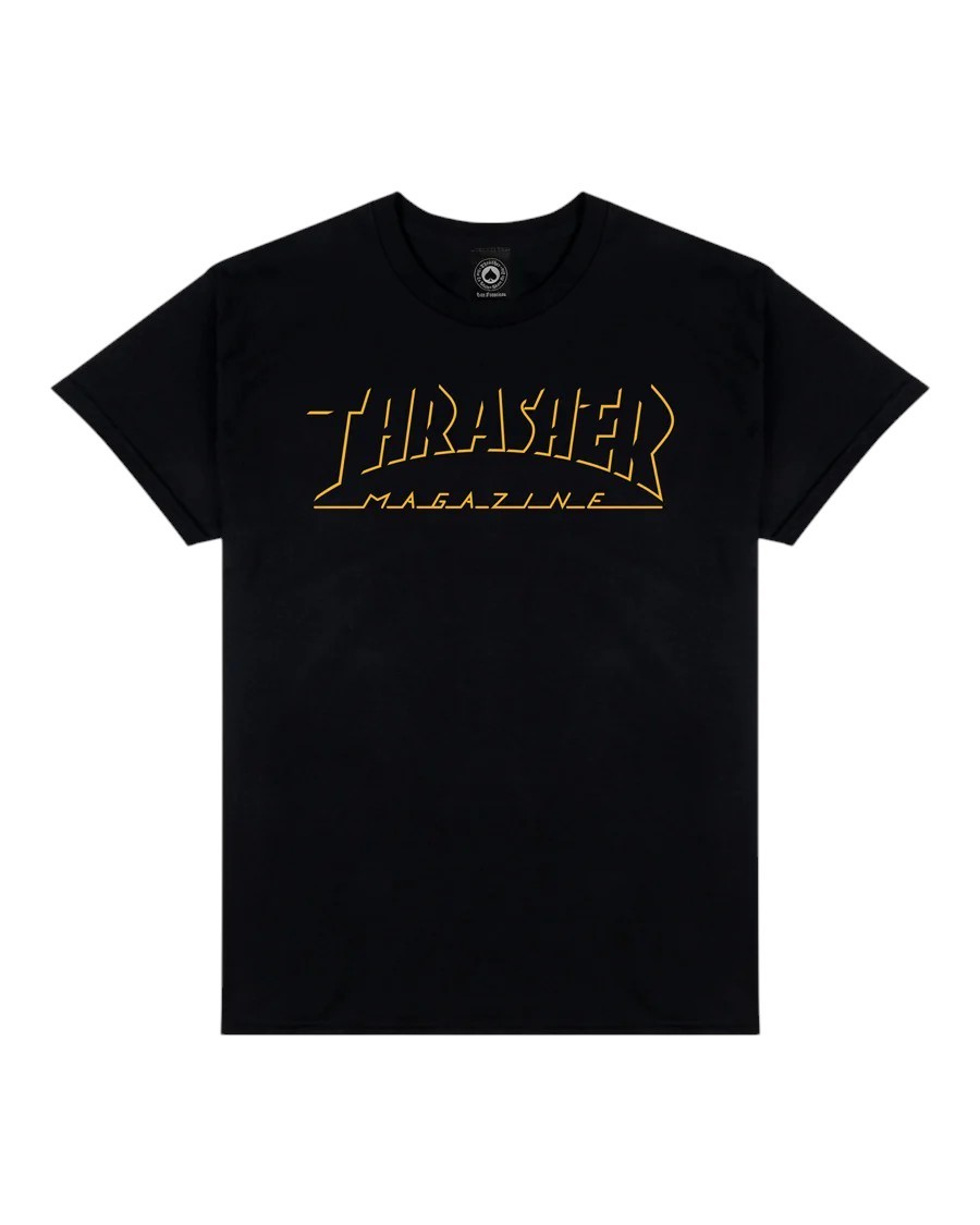 Thrasher Shadow Mag Logo Black Tişört