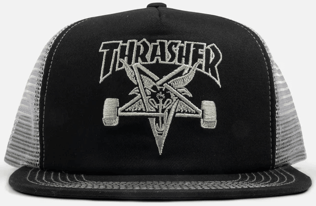 Thrasher Skategoat Black Grey Trucker Şapka