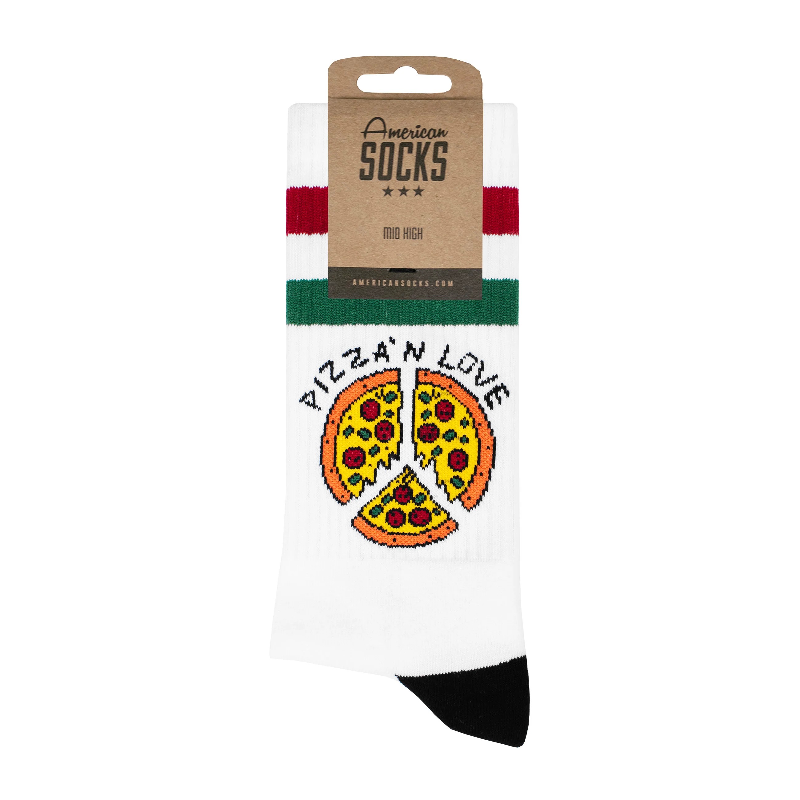 American Socks Pizza Love Mid High Çorap