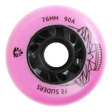 FE Slider Pink 90A 76mm Inline Skate Wheel Set of 4