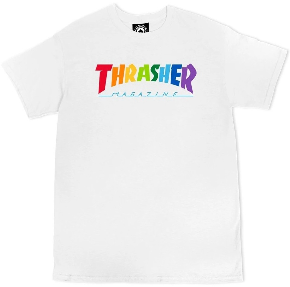 Thrasher Rainbow Mag White Tişört