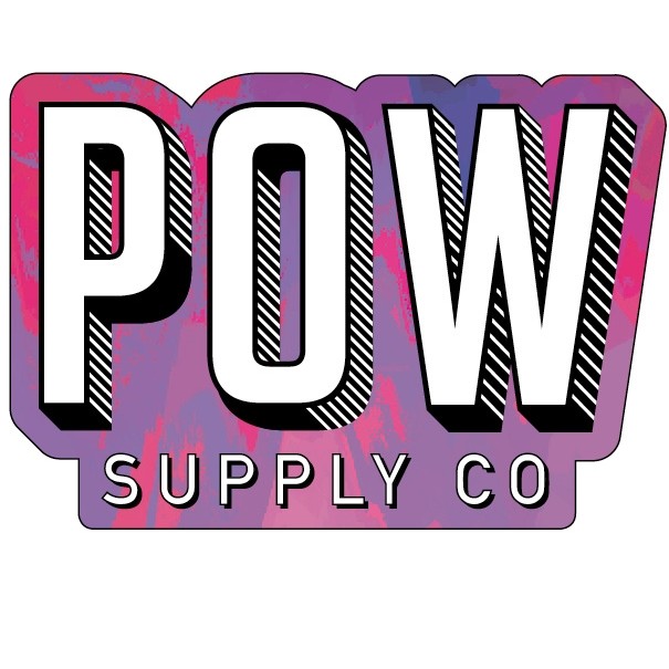 Pow Supply Co Logo Mlt 8cm x 5.5cm Tek Sticker