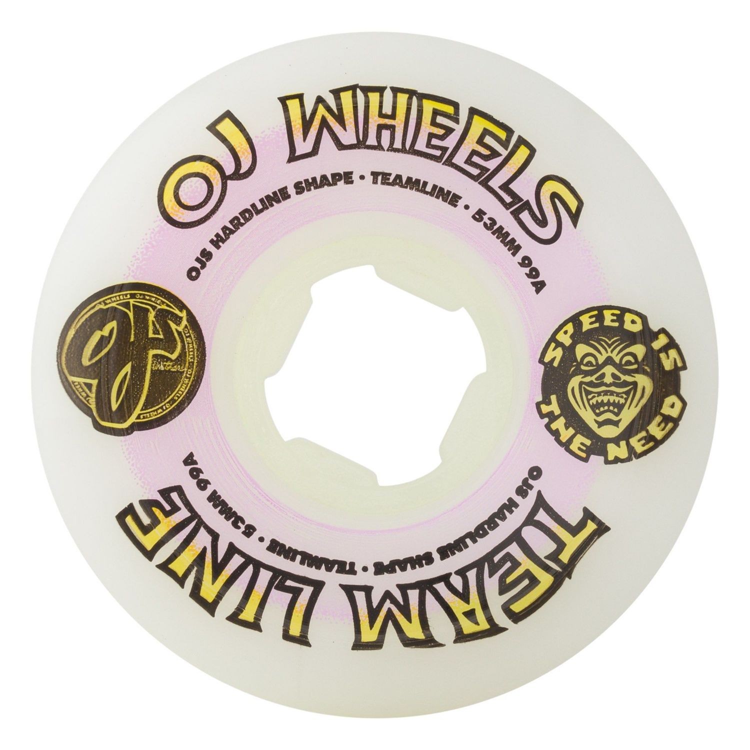 OJ 53mm Team Line Wpy 99a Skate Wheel