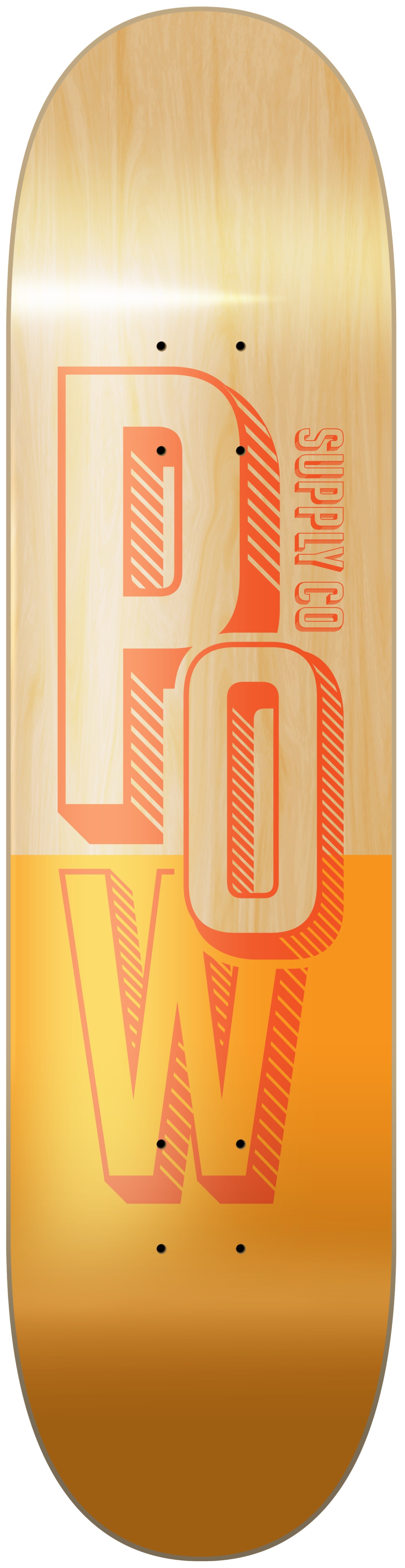 Pow Supply Co 8,50 Stack Logo Kaykay Tahtası