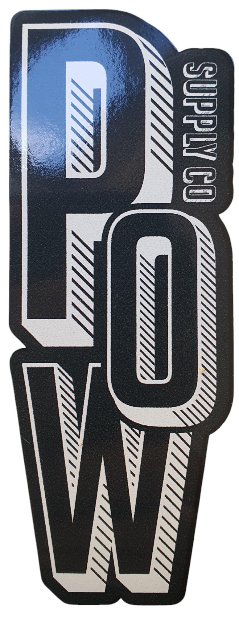 Pow Supply Co Vert Blk 10cm x 2cm Tek Sticker