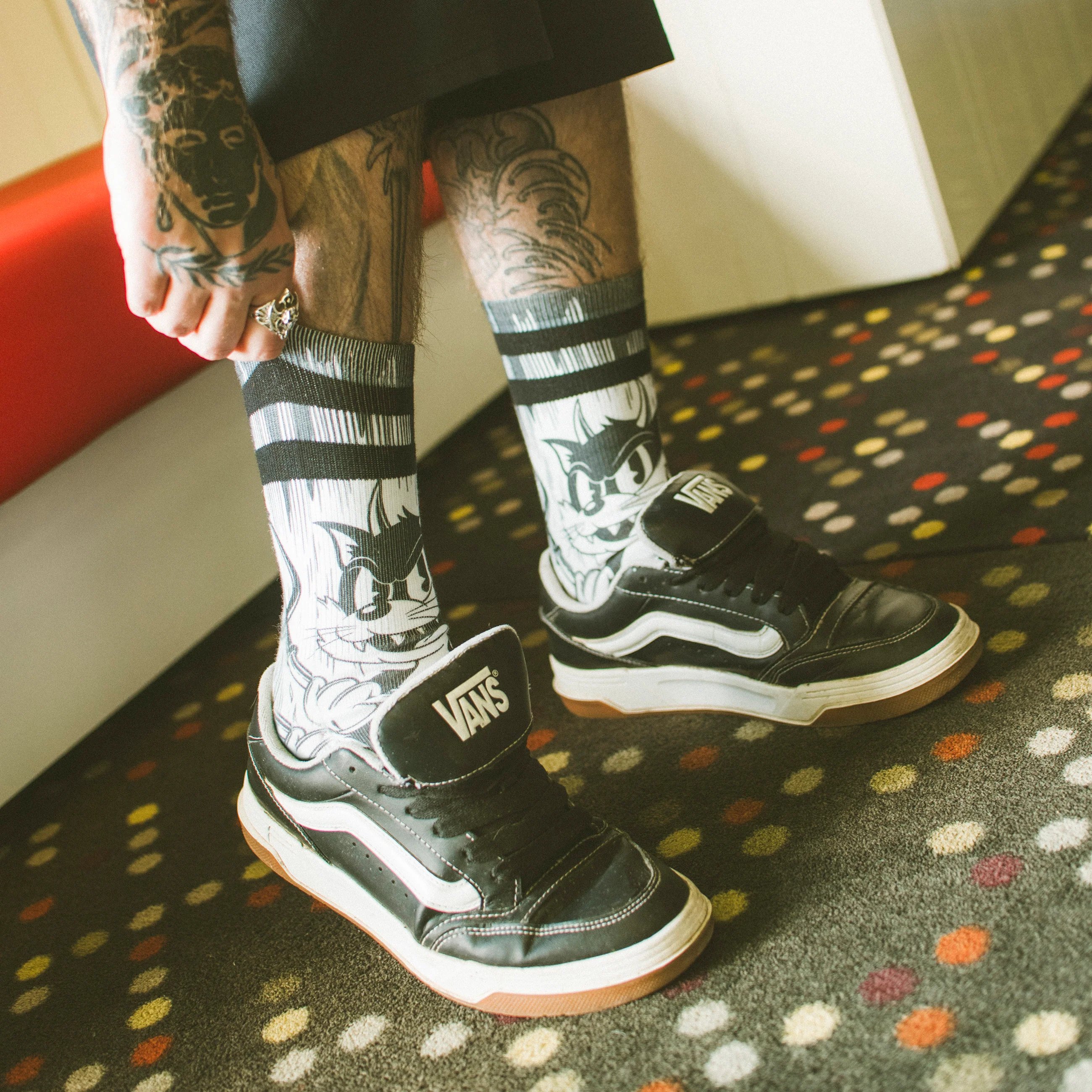 American Socks Evil Cat Mid High Sg Çorap