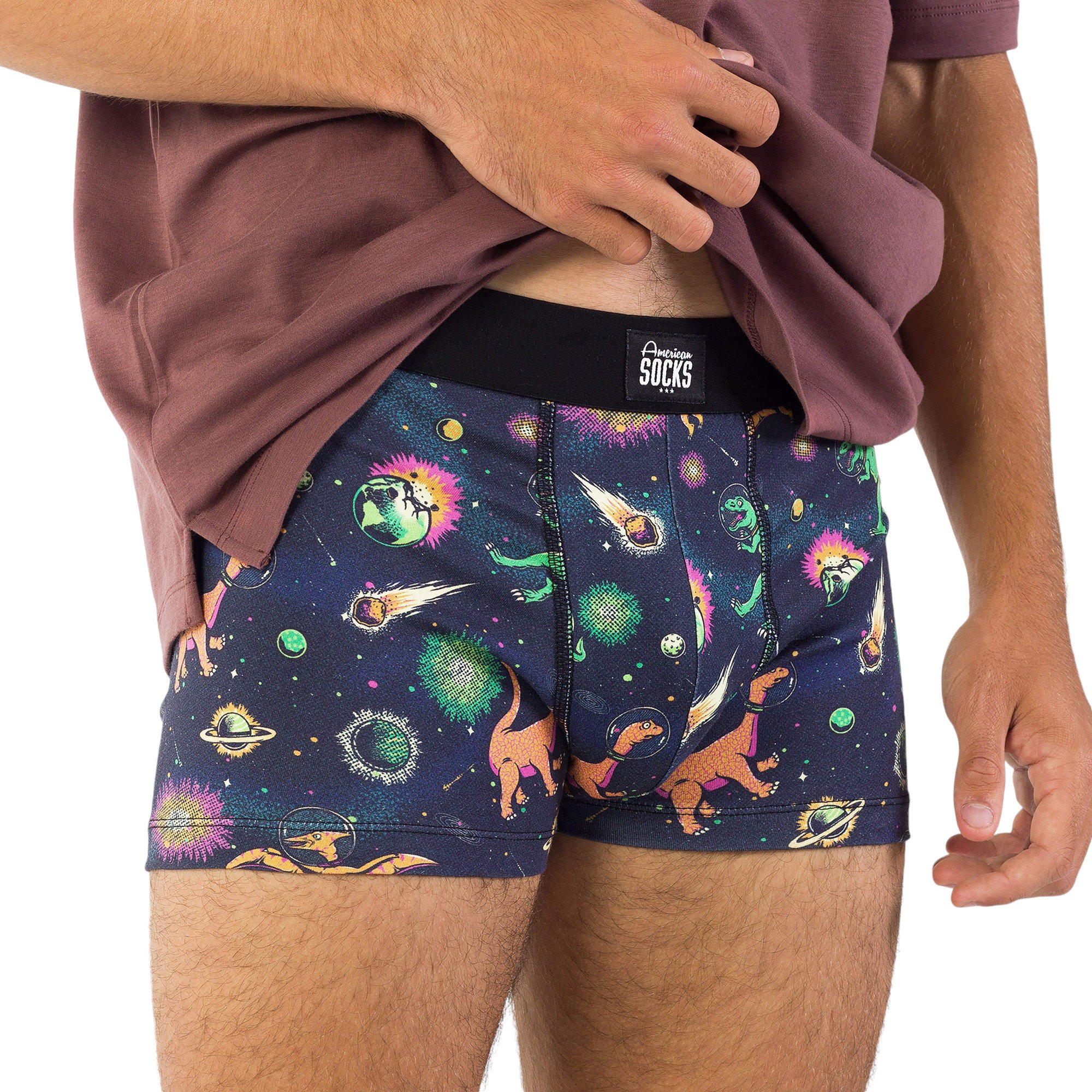 American Socks Space Dino Boxer