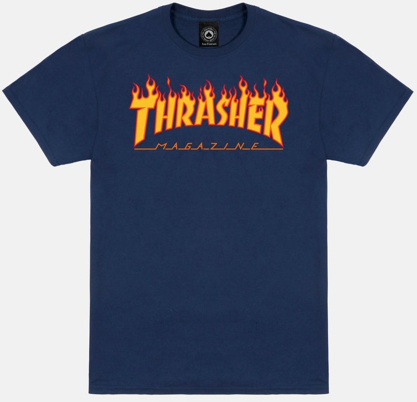 Thrasher Flame Navy Tişört