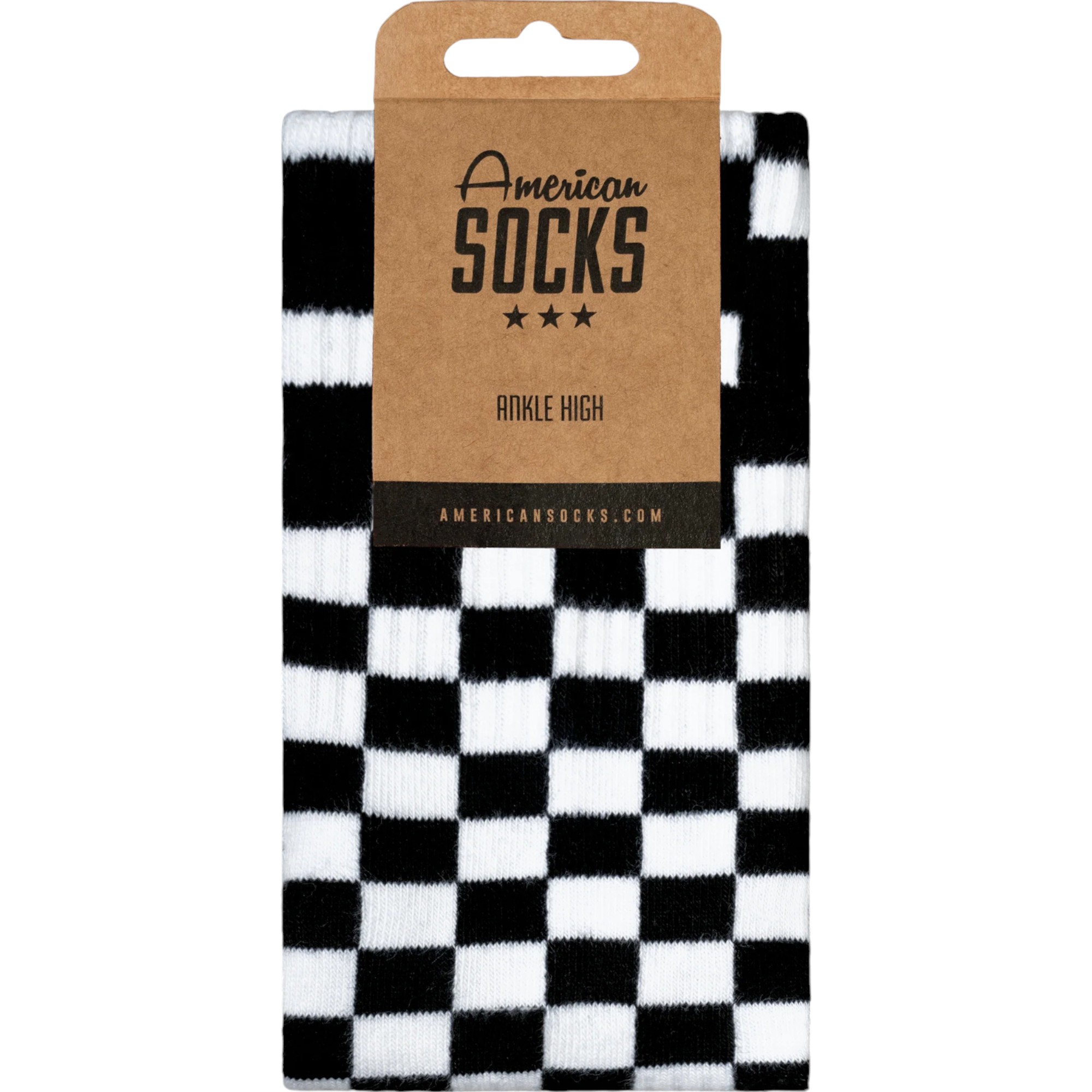 American Socks Checker Bw Ankle High Çorap