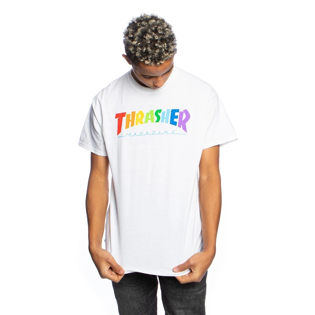 Thrasher Rainbow Mag White Tişört