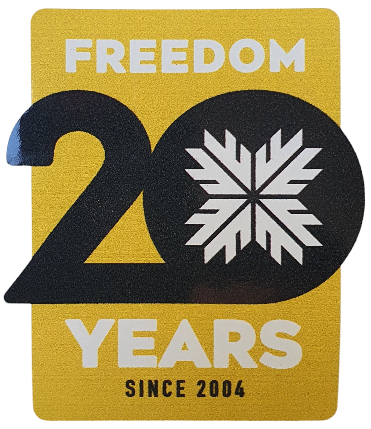 Freedom 20 Years 6cm x 7cm Tek Sticker