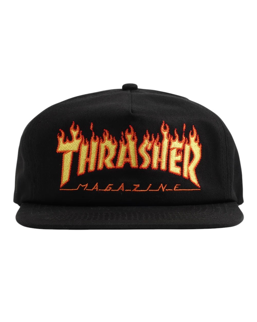 Thrasher Flame Embroidered Snap Blk Şapka