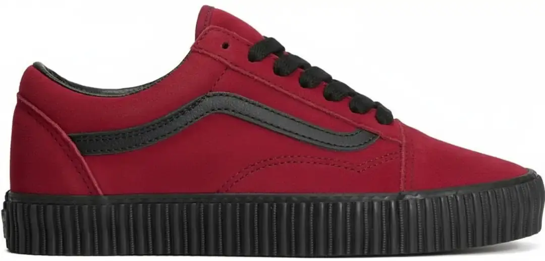 Embossed Rococco Vans Platform Embossed Womens Red Vans Old Skool