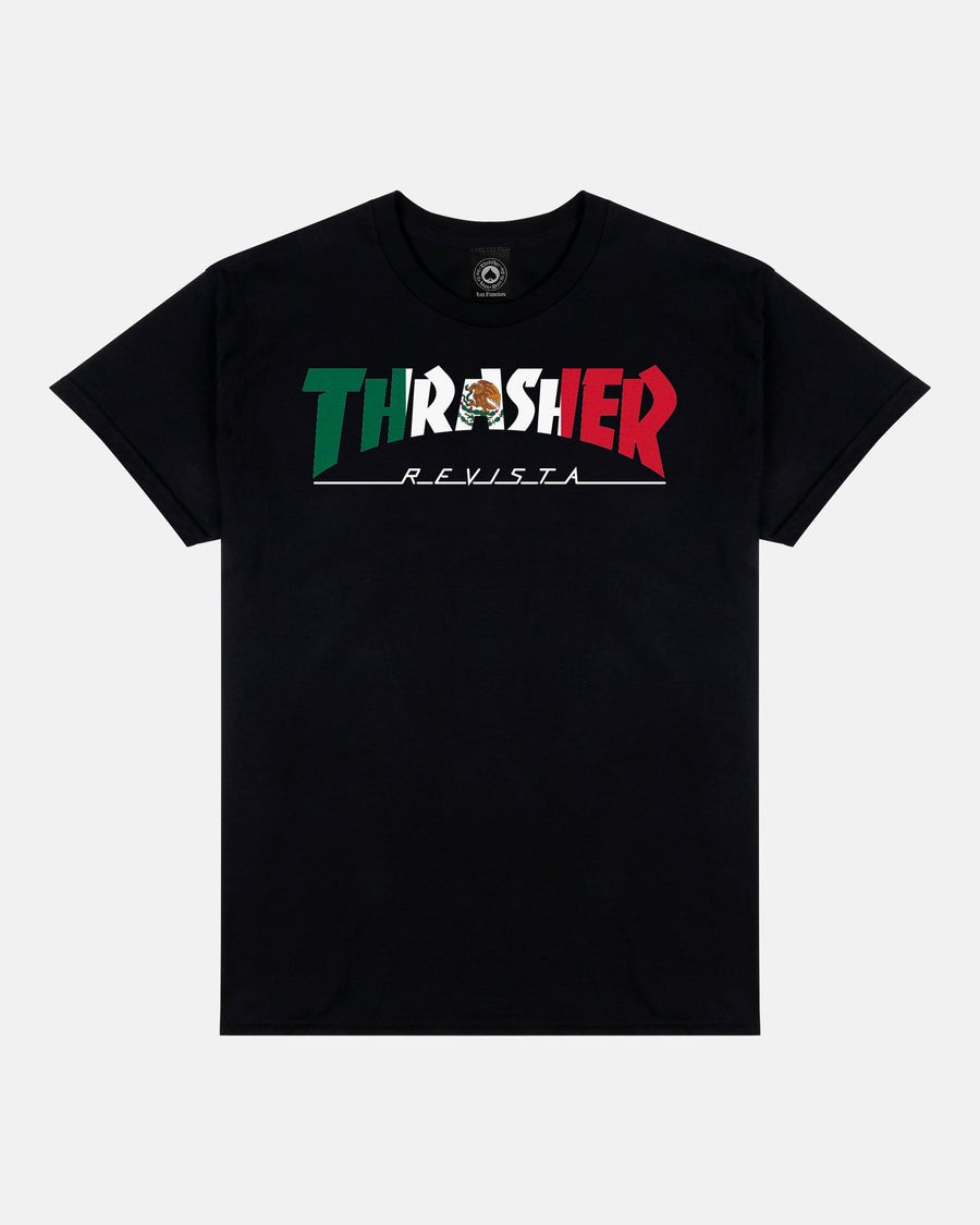 Thrasher Mexico Revista Black Tişört