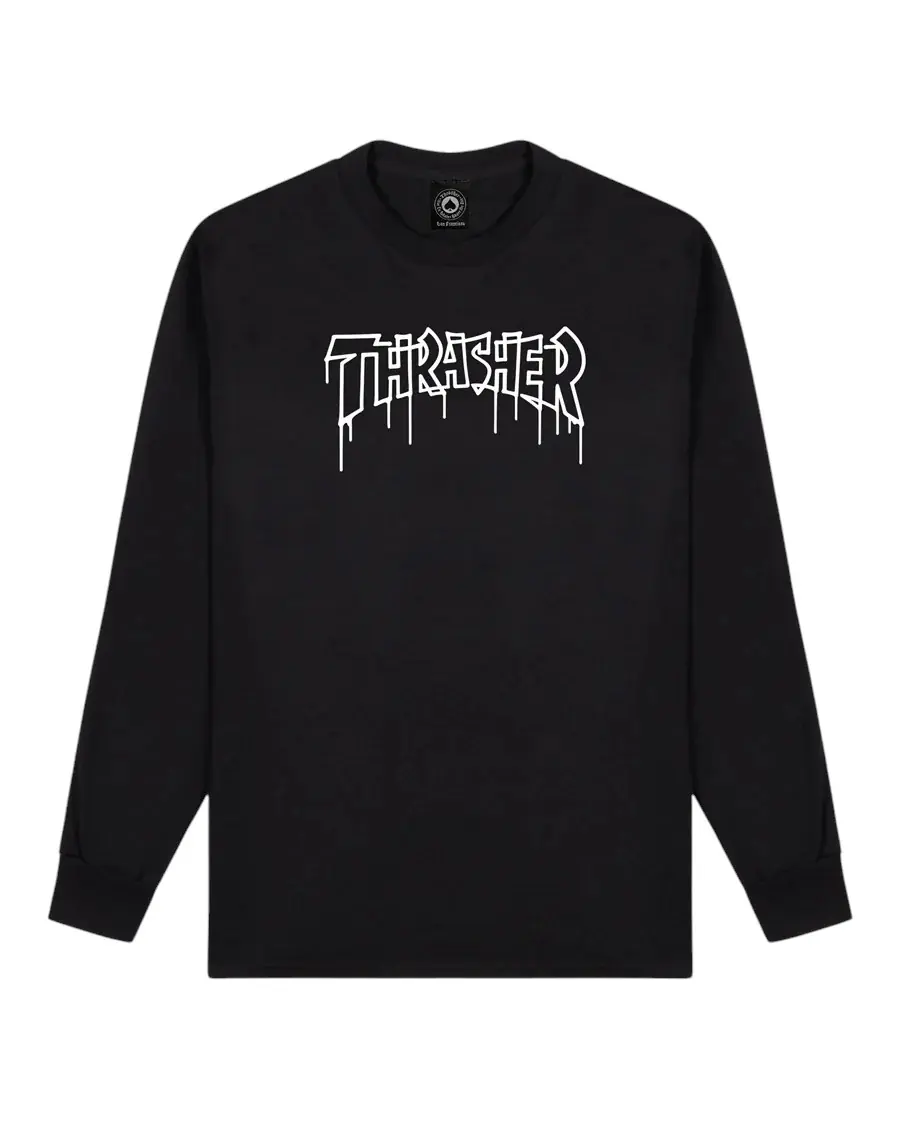 Thrasher One Liner Longsleeve Black Tişört