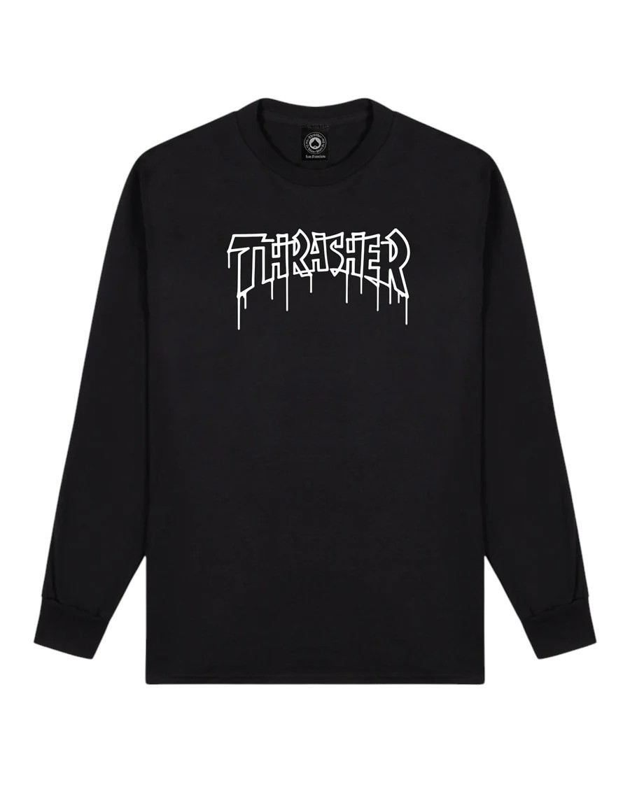 Thrasher One Liner Longsleeve Black Tişört