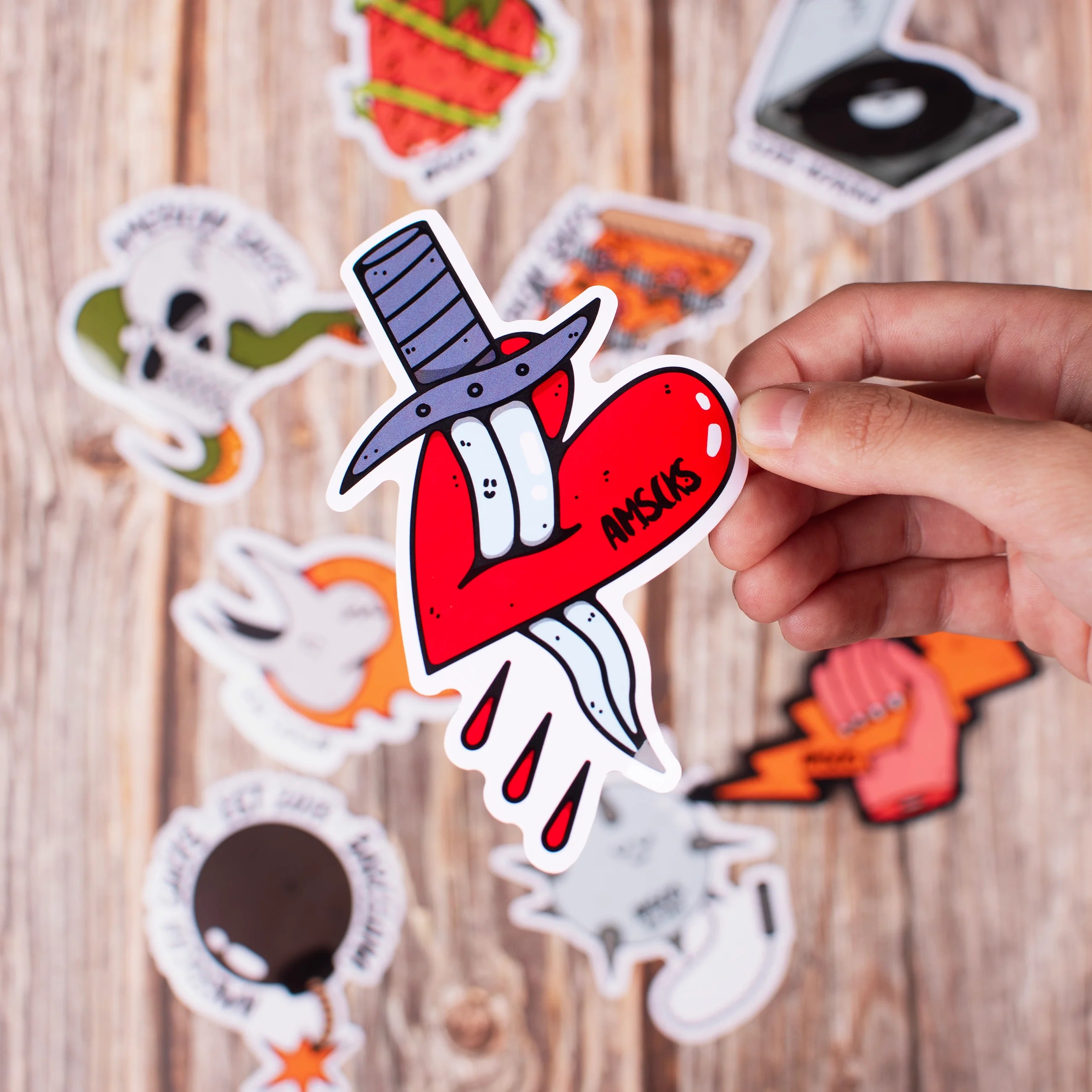 American Socks Wrecked Sticker Seti