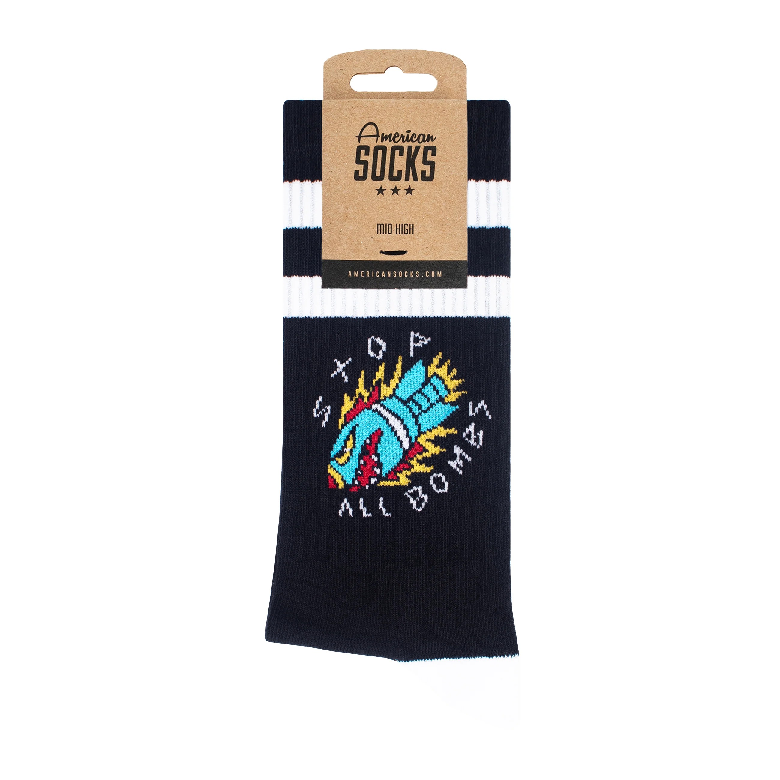 American Socks Stop All Bombs Mid High Çorap