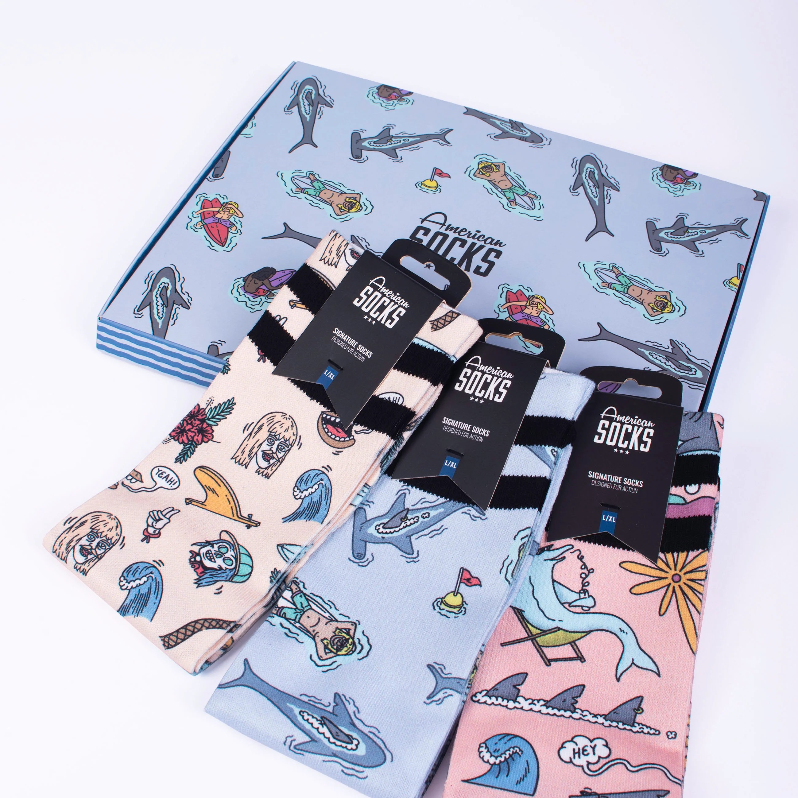 American Socks Surfer Hediyelik 3'lü Çorap Seti