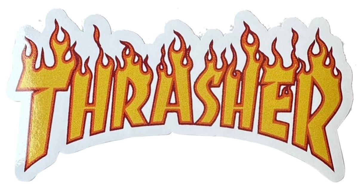 Thrasher Color 10cm x 4cm Tek Sticker