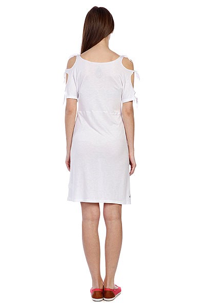 Volcom Knotted Tee Dress  Wht Bayan Elbise