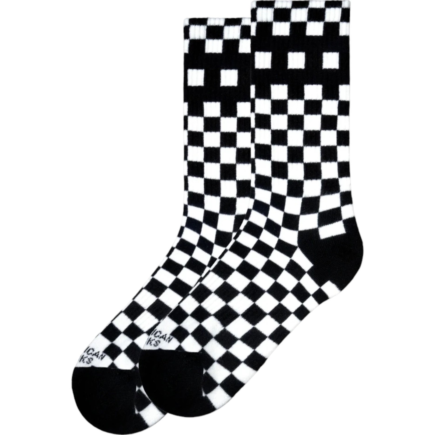 American Socks Checker Bw Mid High Çorap