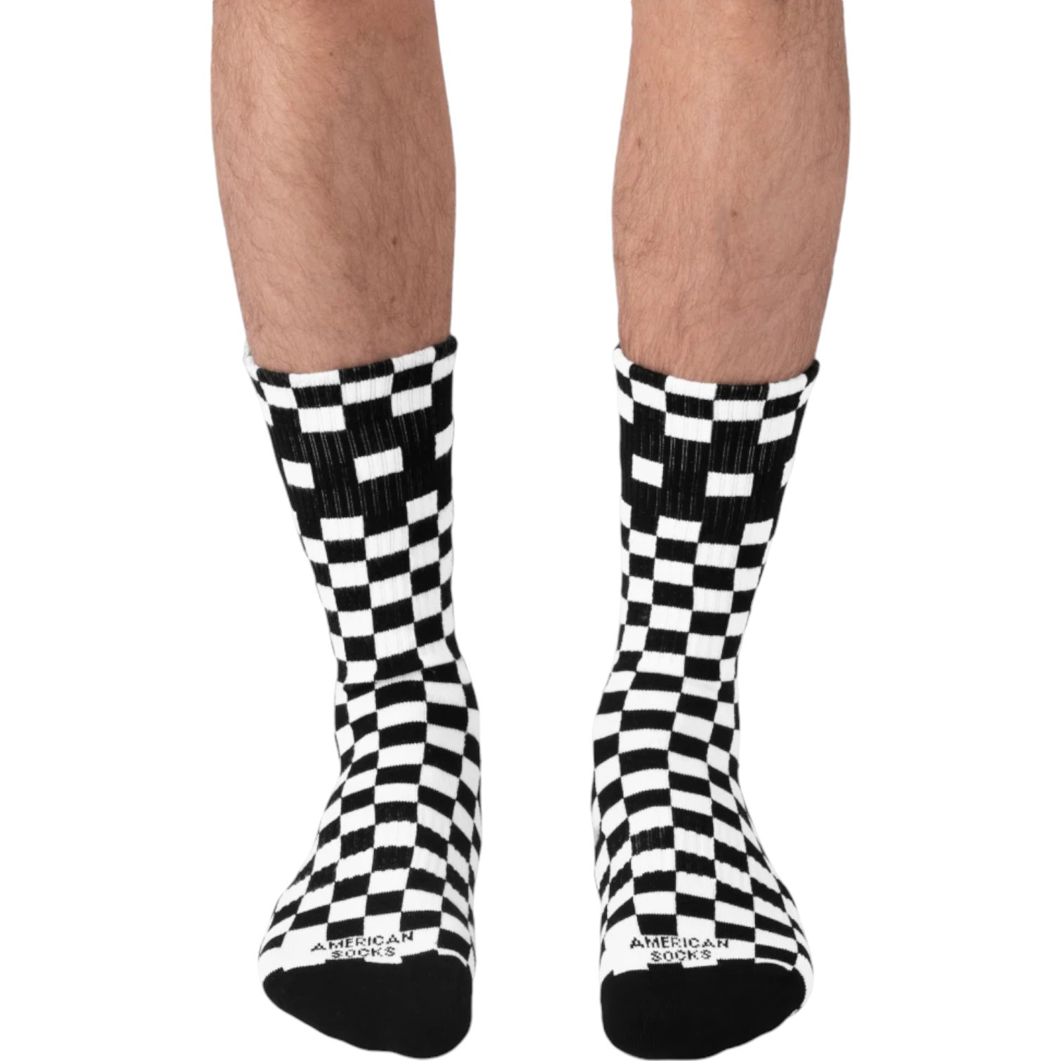 American Socks Checker Bw Mid High Çorap