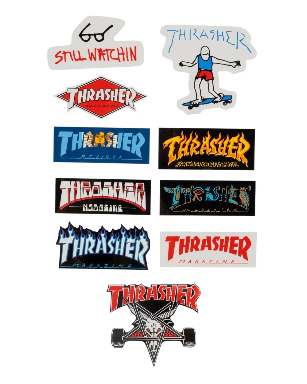 Thrasher 10 Pack Sticker Seti