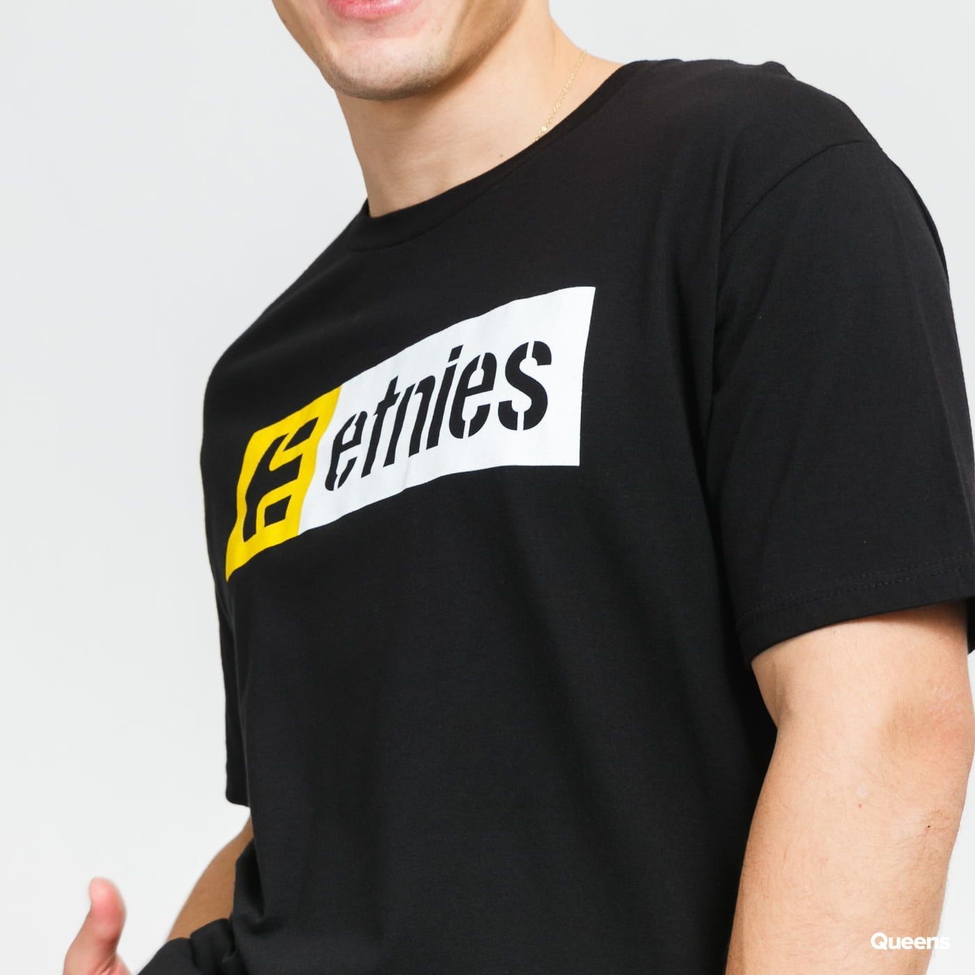 Etnies New Box Black White Yellow Tişört
