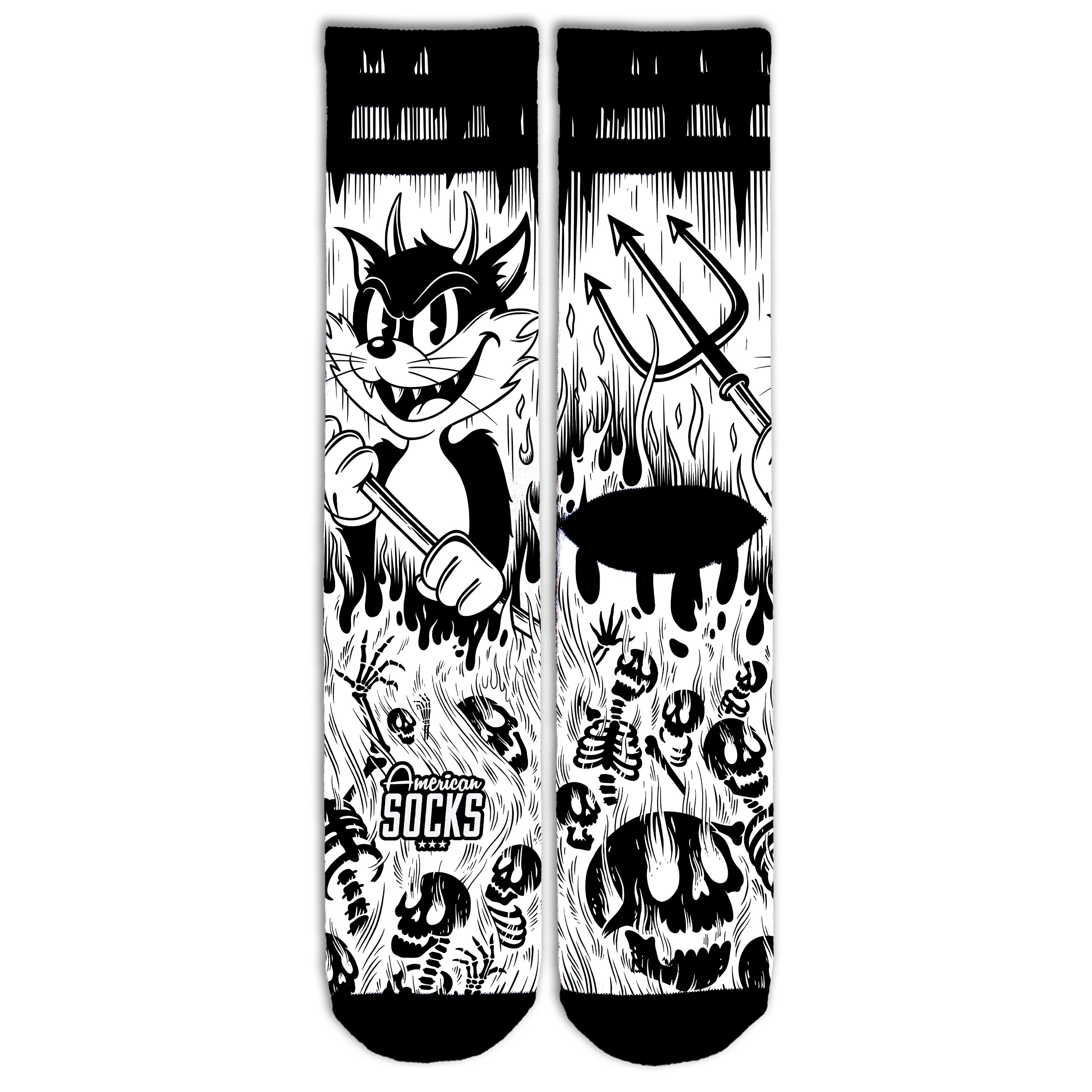 American Socks Evil Cat Mid High Sg Çorap