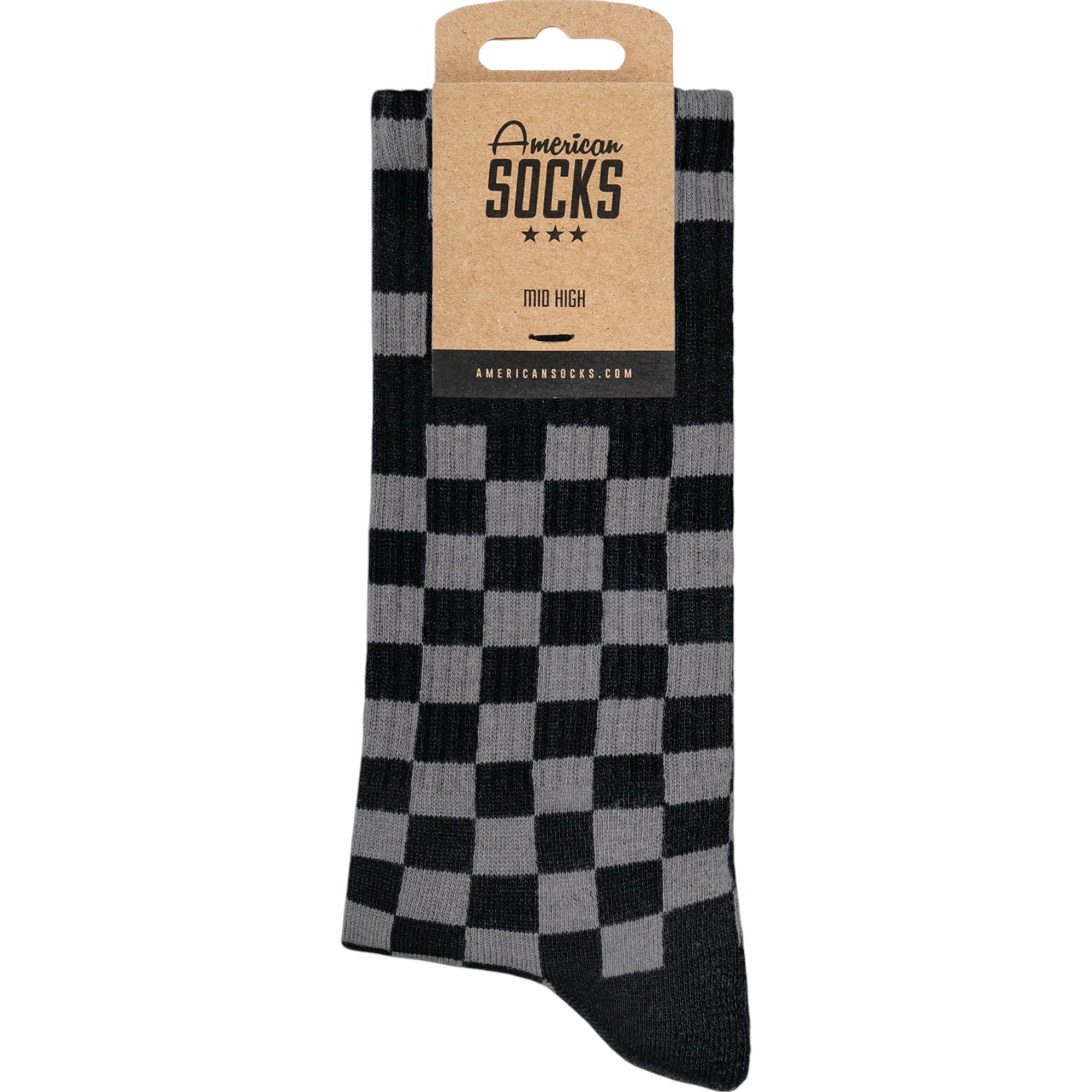 American Socks Checker Bg Mid High Çorap