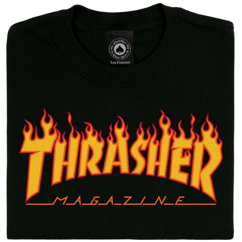 Thrasher Flame Black Tişört