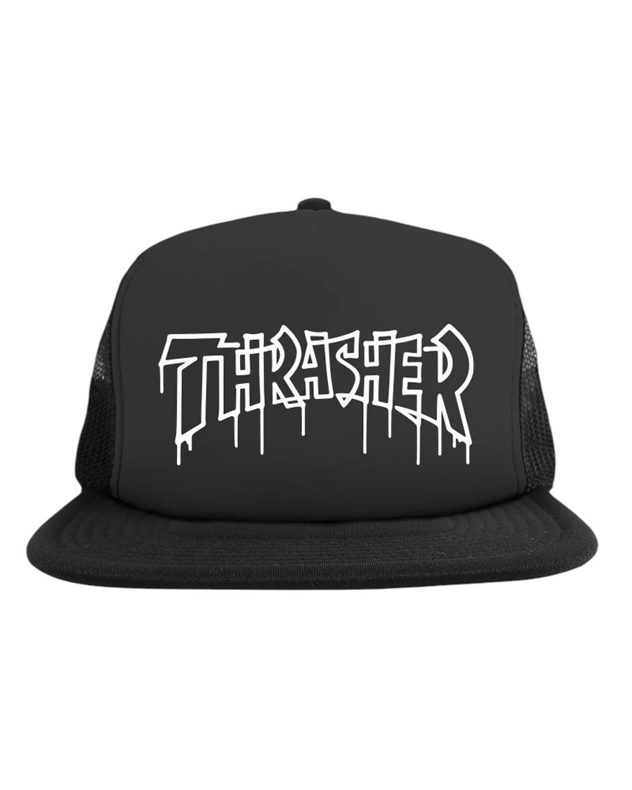 Thrasher One Liner Trucker Black Black Şapka