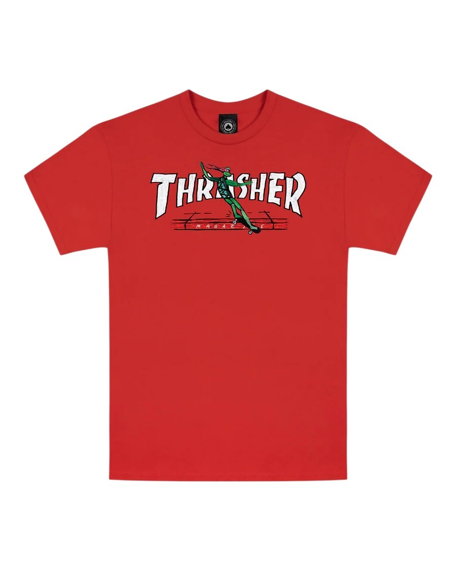 Thrasher Red Curb By Lsd Worldpeace R Tişört