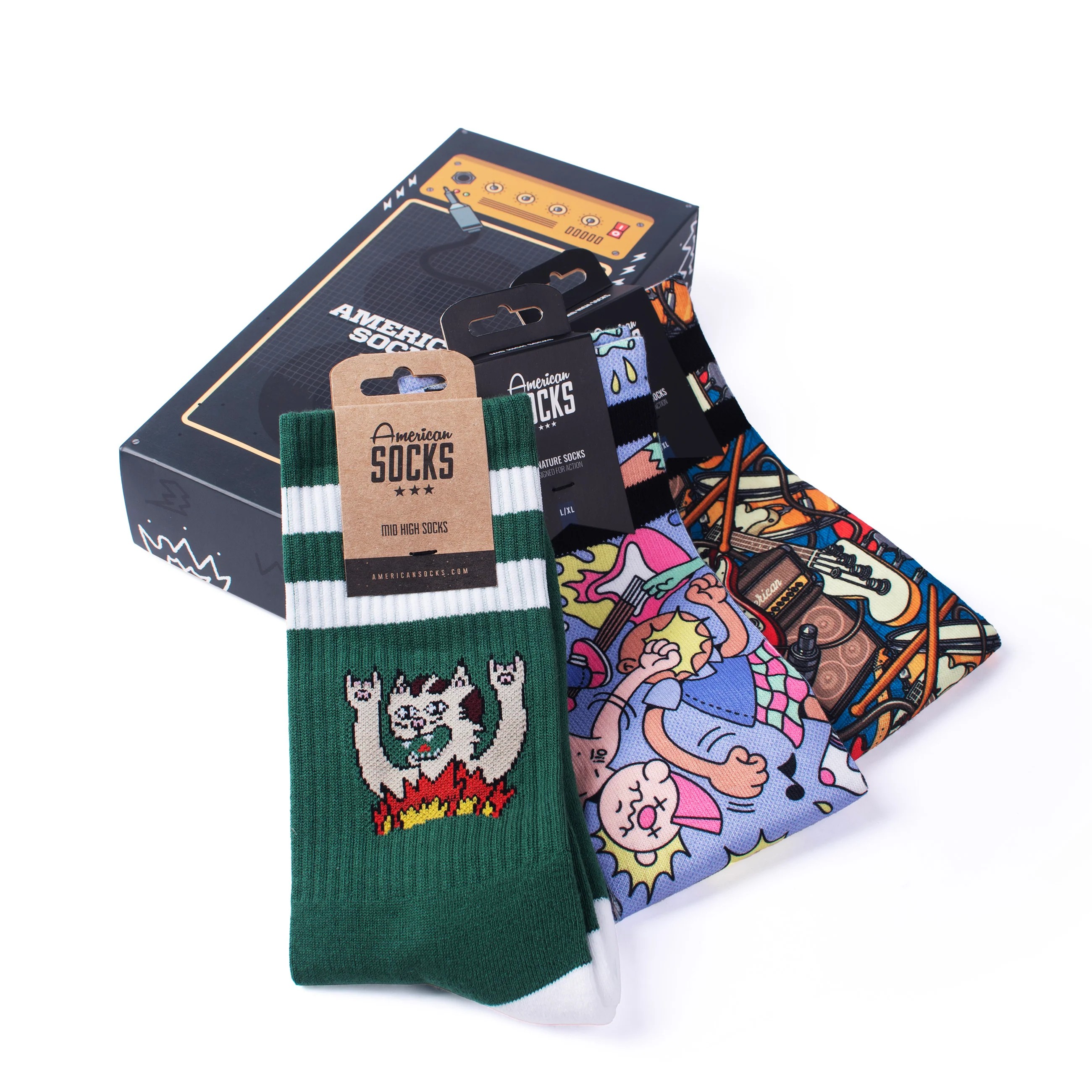 American Socks Amp Hediyelik 3'lü Çorap Seti