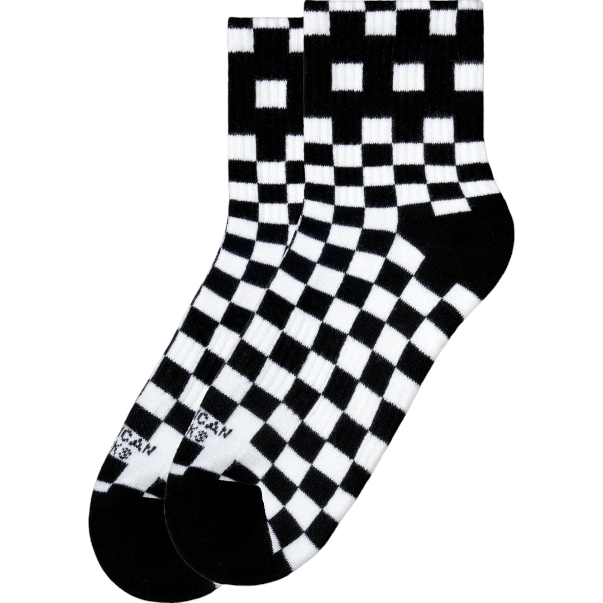 American Socks Checker Bw Ankle High Çorap