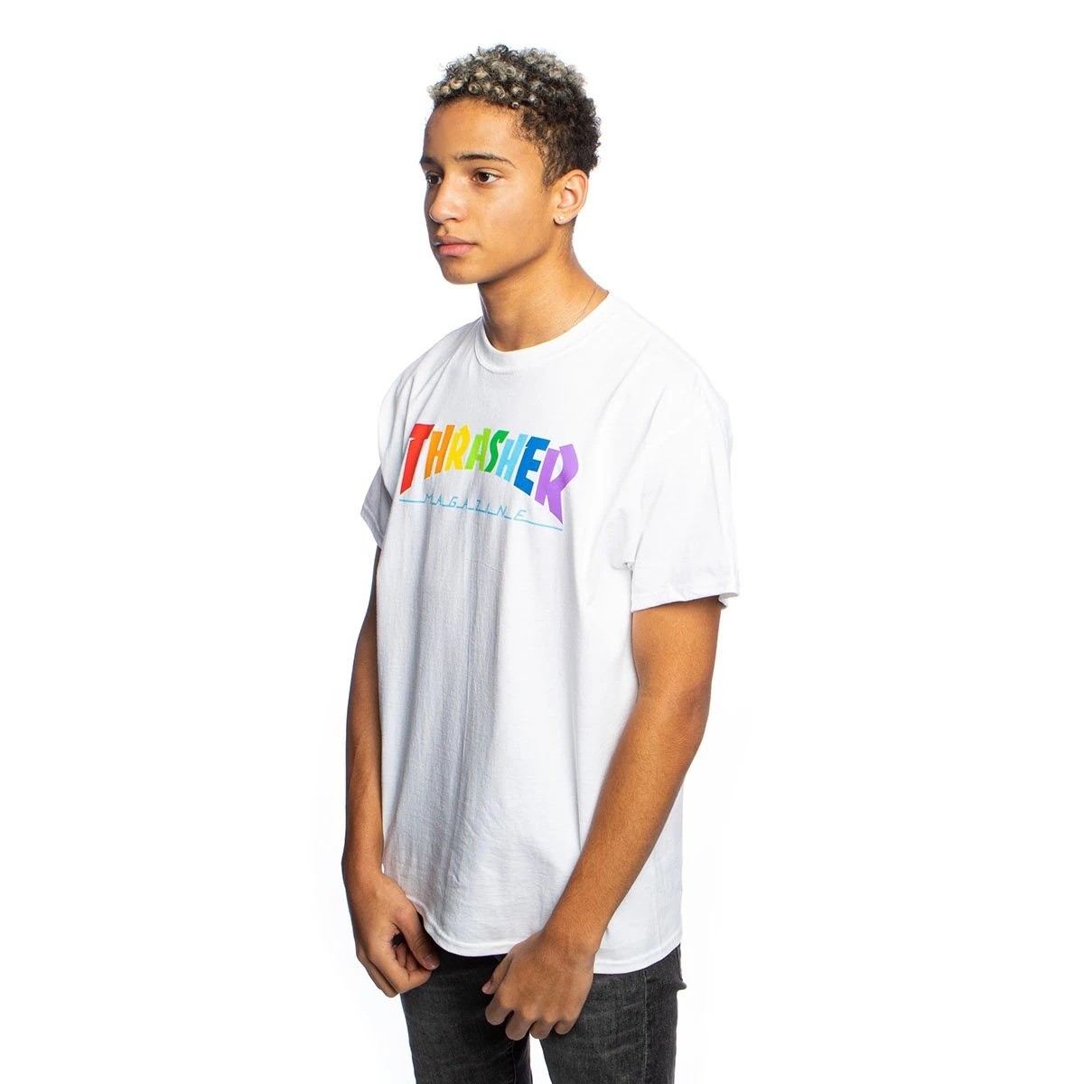 Thrasher Rainbow Mag White Tişört