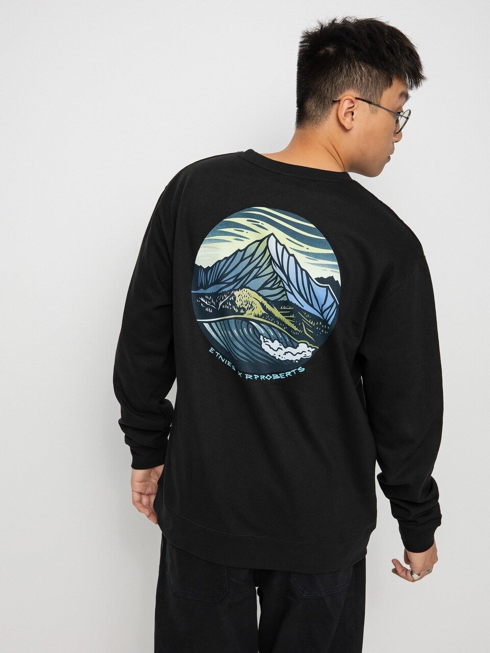 Etnies Rp Circular Wave Crew Black Tişört