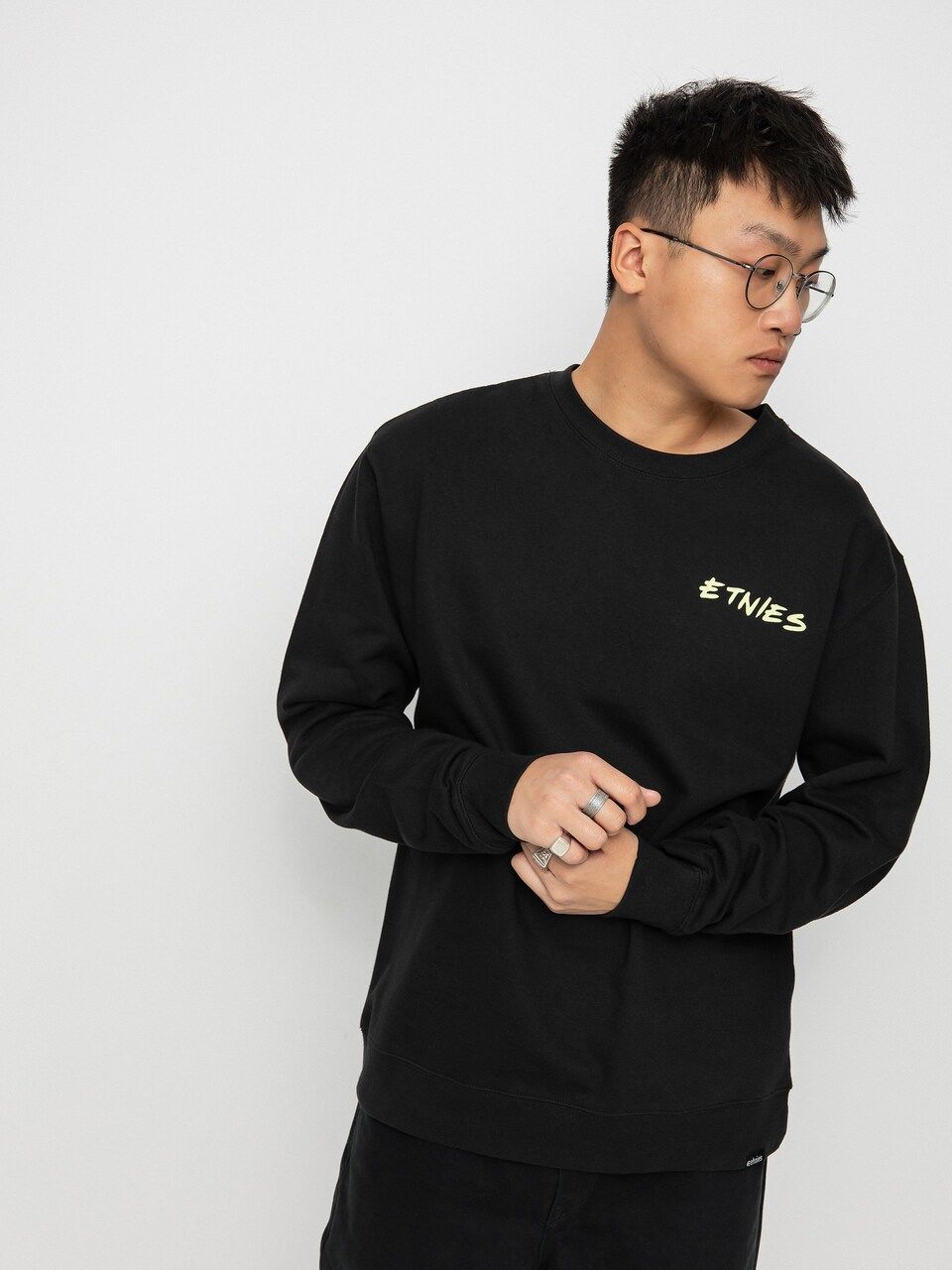 Etnies Rp Circular Wave Crew Black Tişört