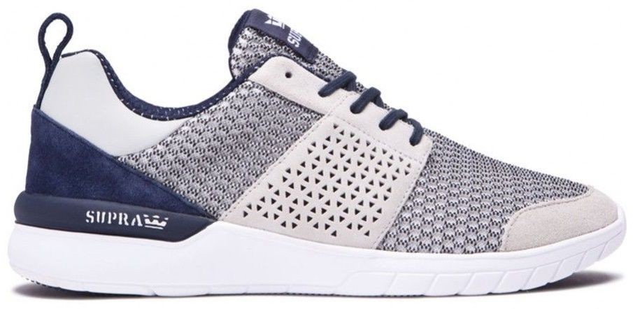 Supra Scissor Lt Grey Navy White Shoes