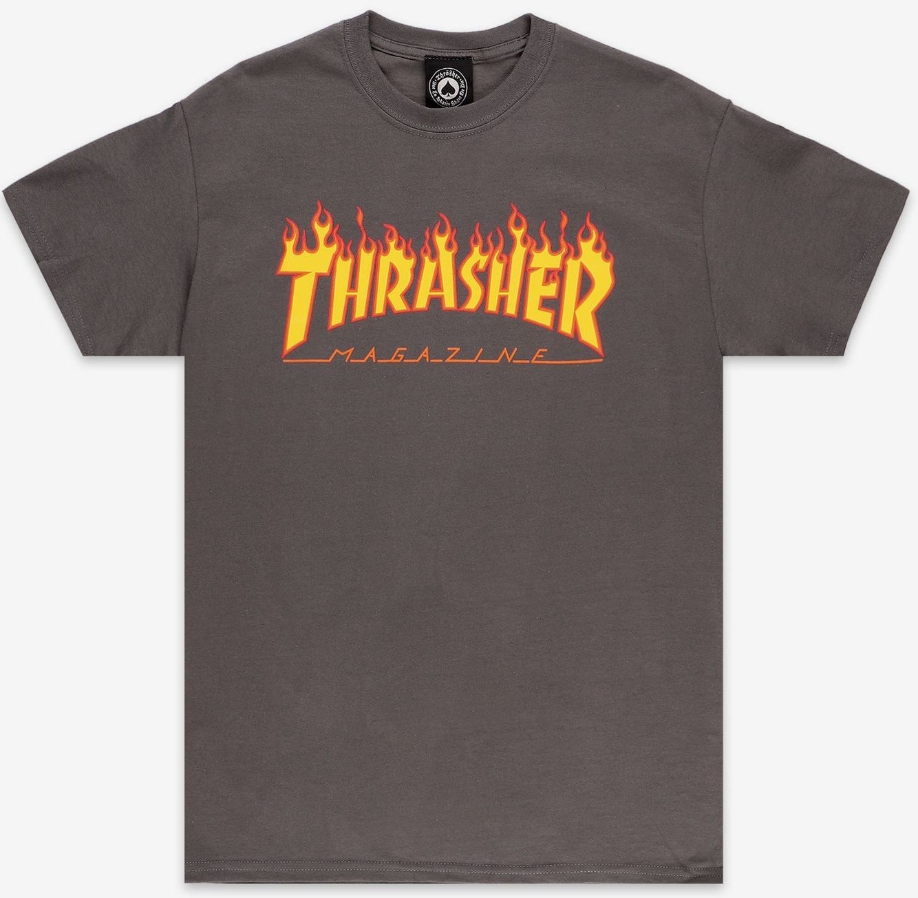 Thrasher Flame Charcoal Tişört