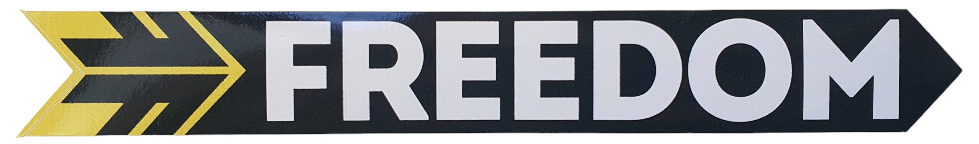 Freedom Logo 20cm x 2.5cm Tek Sticker