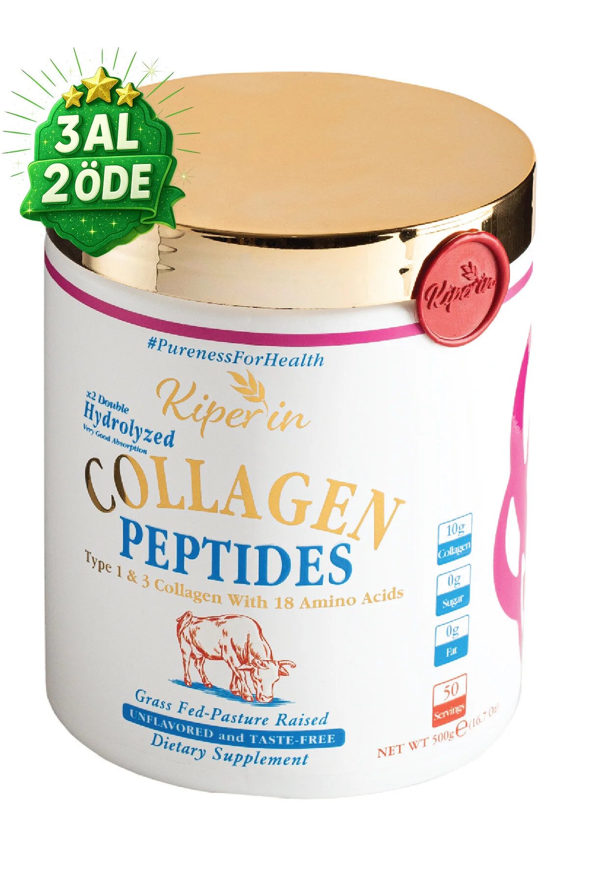 Kiperin Collagen Peptides 50 Günlük 500 gr