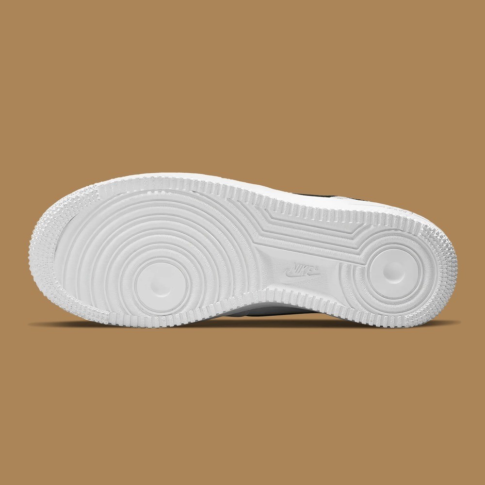 Nike Air Force 1 Essentials White Black Gold Mini Swoosh