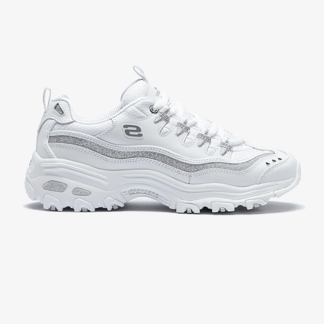 Skechers Dlites White Silver ( Dar Kalıp )