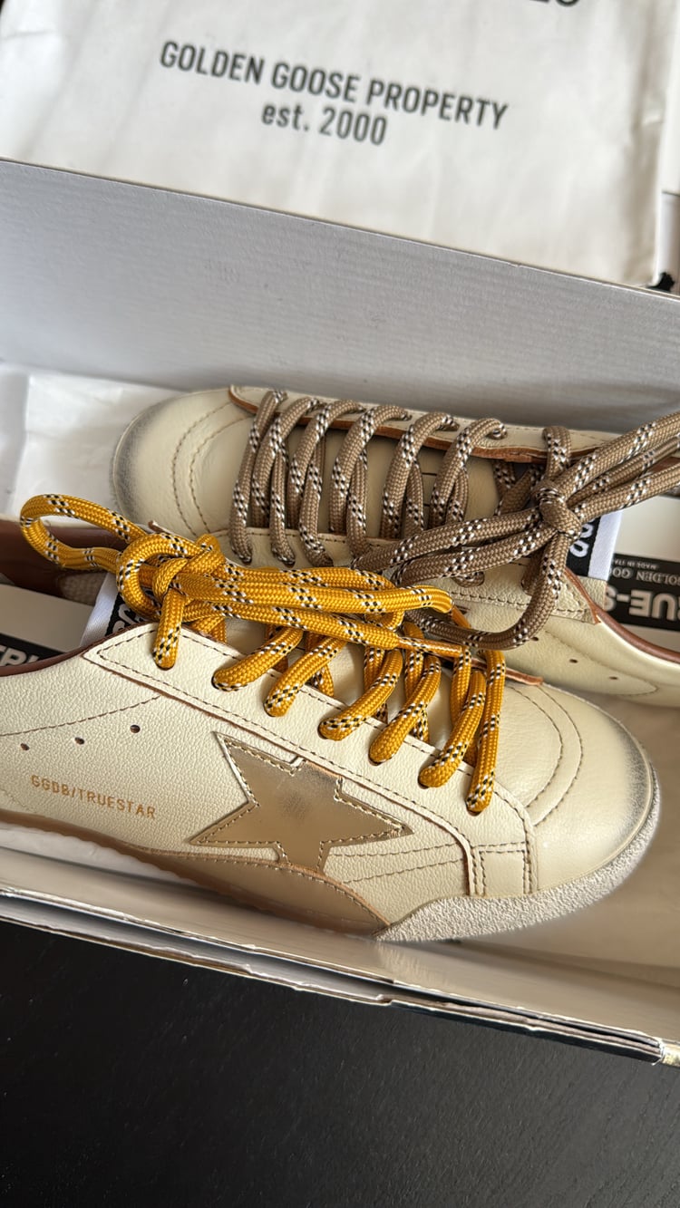 Golden Goose True Star Beyaz Deri Sneaker