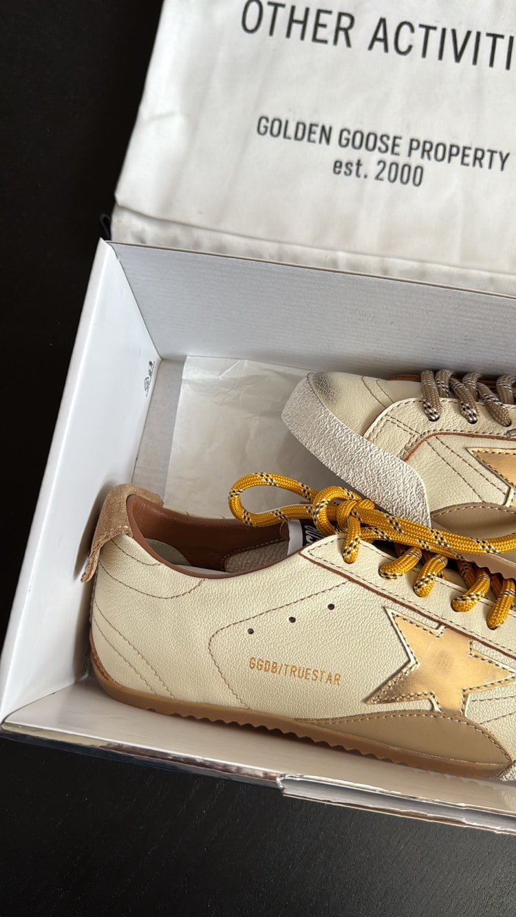 Golden Goose True Star Beyaz Deri Sneaker