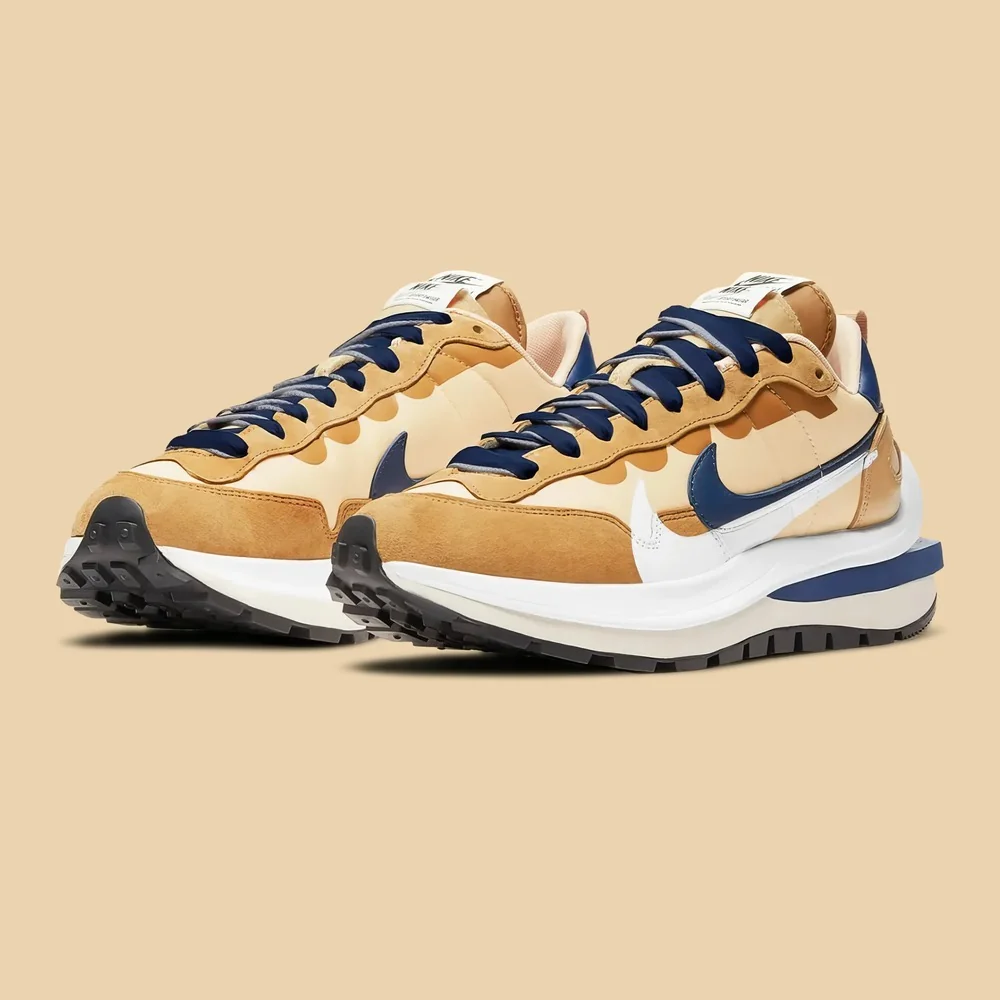 sacai × NIKE VAPORWAFFLE セサミ 24.5 Nike Vaporwaffle sacai Sesame Blue Void