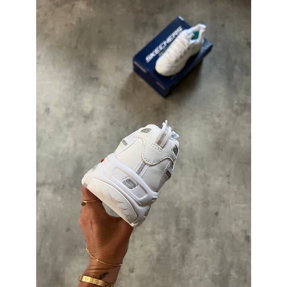 Skechers Dlites White Silver ( Dar Kalıp )