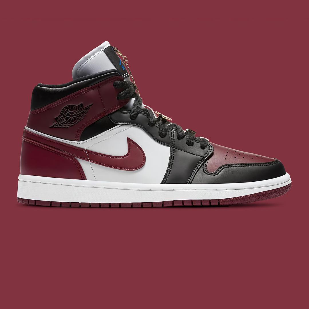 Air jordan 1 mid black dark grey best sale